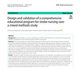 دکتر زندی -Design and validation of a comprehensive  educational program for stroke nursing care a mixed methods study